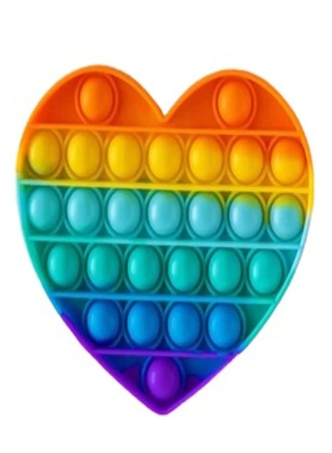 ZILLOQUIL Heart Push Pop Bubble Sensory Fidget Toy Set,Pop It Push Pop Silicone -Relief Items Popper Fidget Educational Toys for Special Needs Toys, Family and Friends (Heart Popit) - Image 3